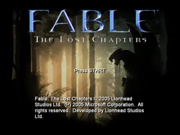 Fable The Lost Chapters (USA) screen shot title